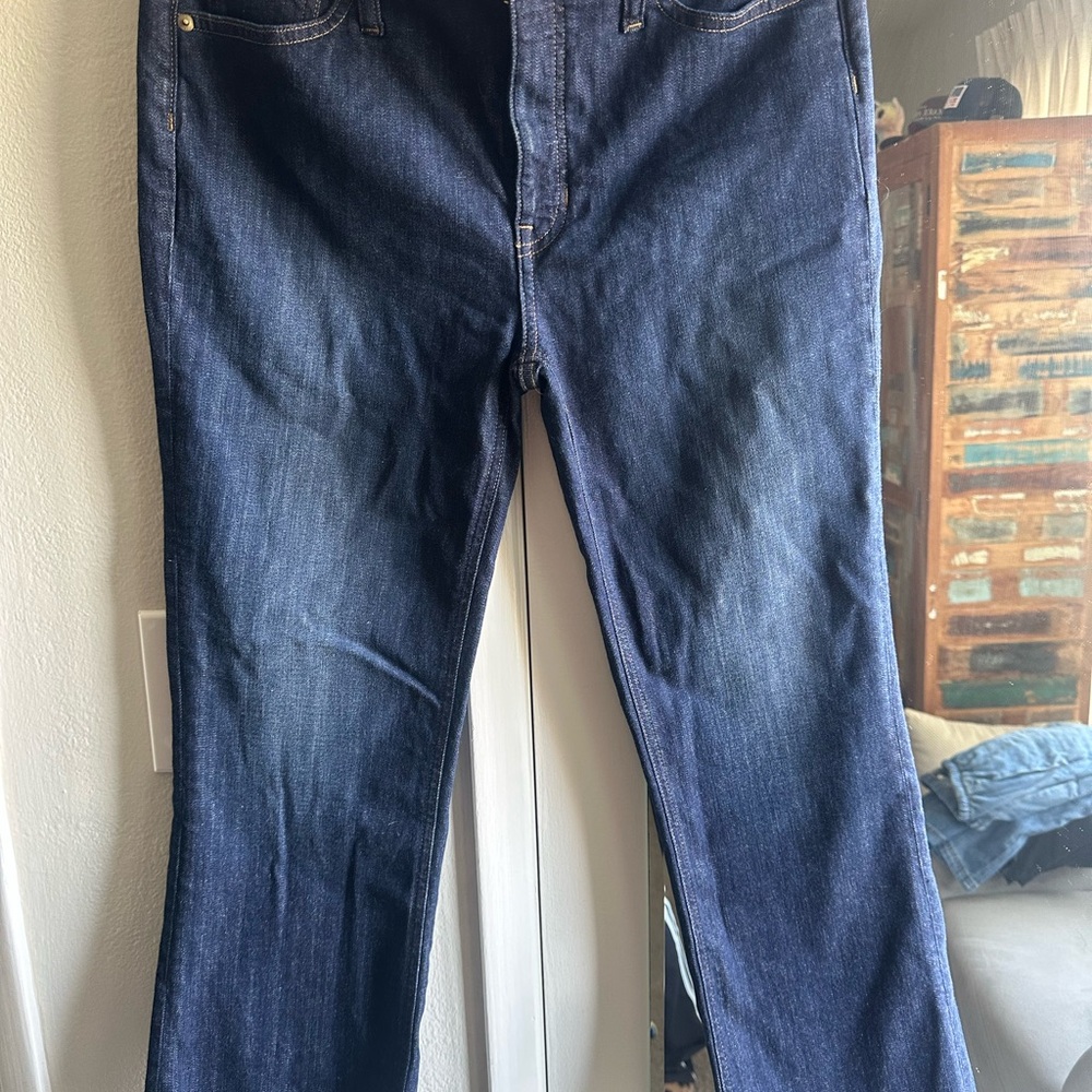 Gap Dark Blue Boot Crop Jeans